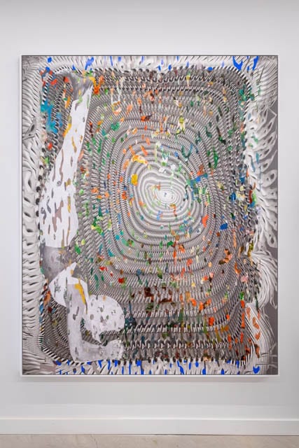 Alex Fischer, untitled, 2022-191219, a unique 72⅞×58⅜ inch print on Slickrock Metallic Pearl on aluminum