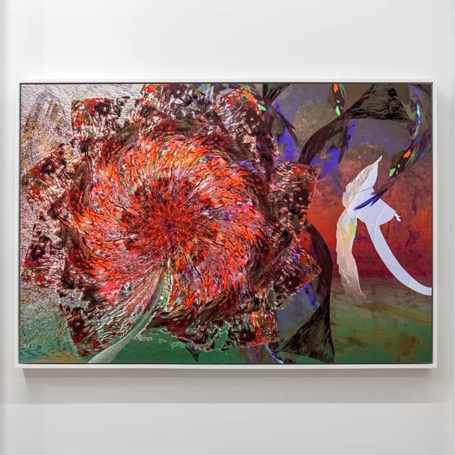 Alex Fischer, Chain, 2022-220202, a unique 28×41½ inch matte gicleé on aluminum, 30×43½ inch framed.