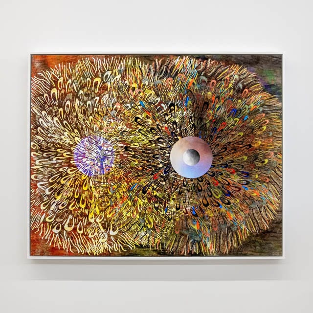 Alex Fischer, Coronas, 2022-200309, a unique 32×40inch matte gicleé on aluminum, 34×42 inch framed.